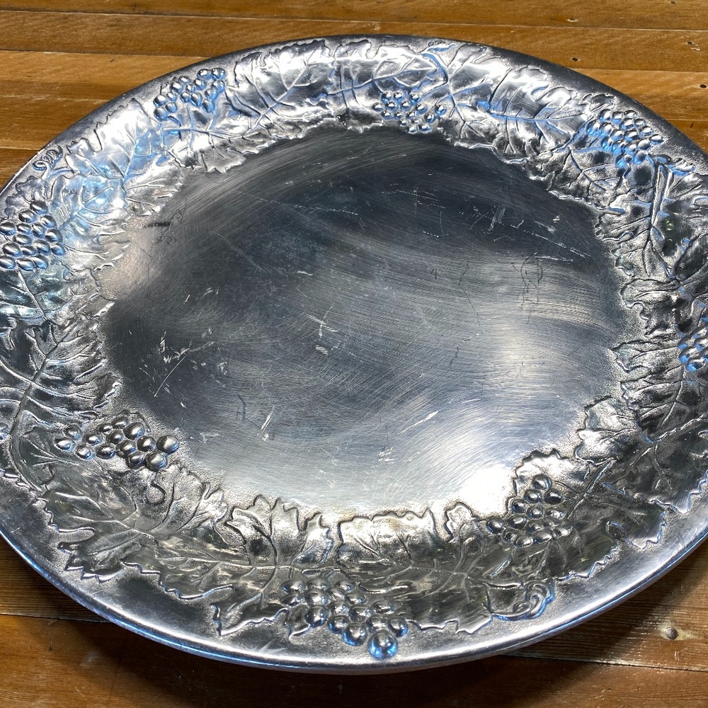 Wilton Armetale Large Platter w/Grape Pattern